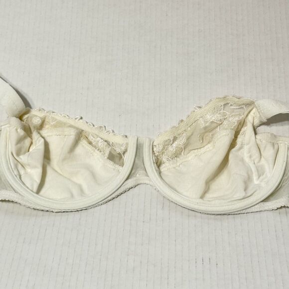 Prima Donna 38C Embroidered Unlined Underwire Support Bra 162040 Cream Off White - Picture 6 of 12